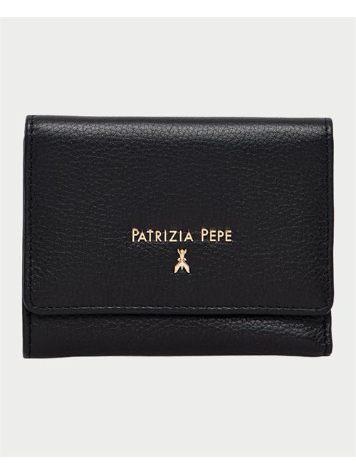 Portafogli donna Patrizia Pepe con logo dorato PATRIZIA PEPE | CQ7081-L001K103